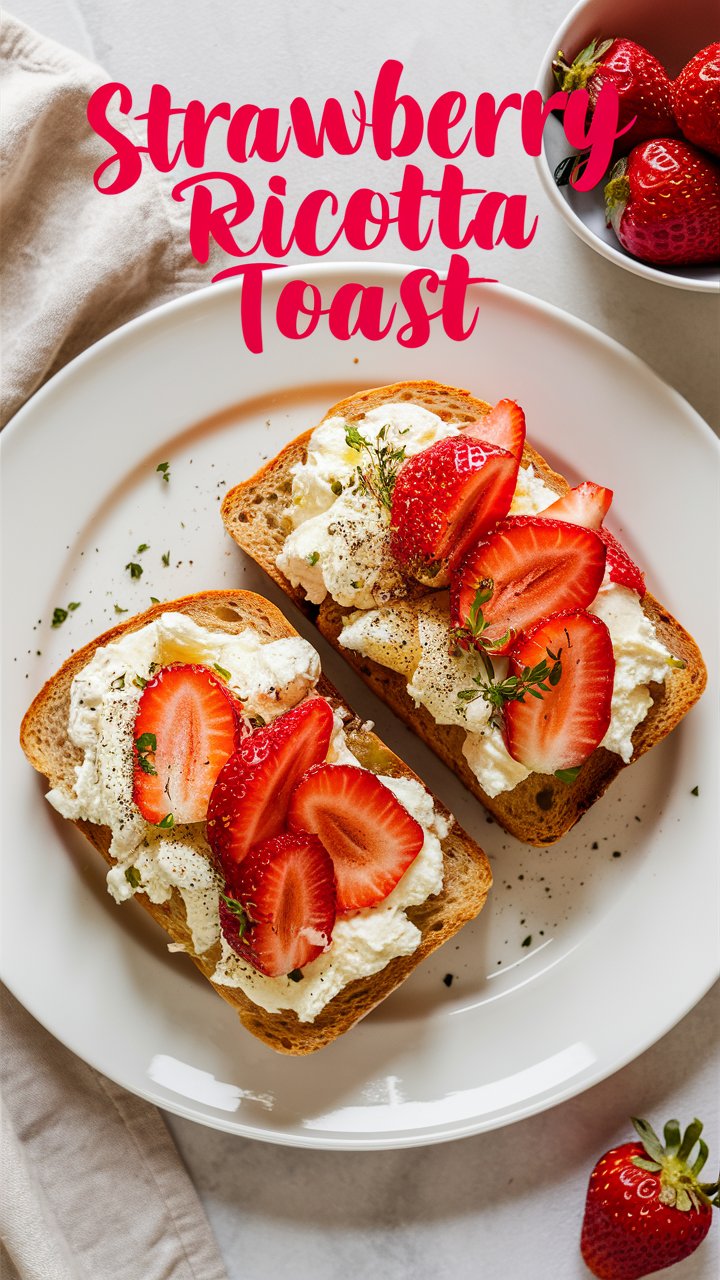 Roasted Strawberry Whipped Ricotta Toast – A Gourmet Twist on Classic Toast 2025