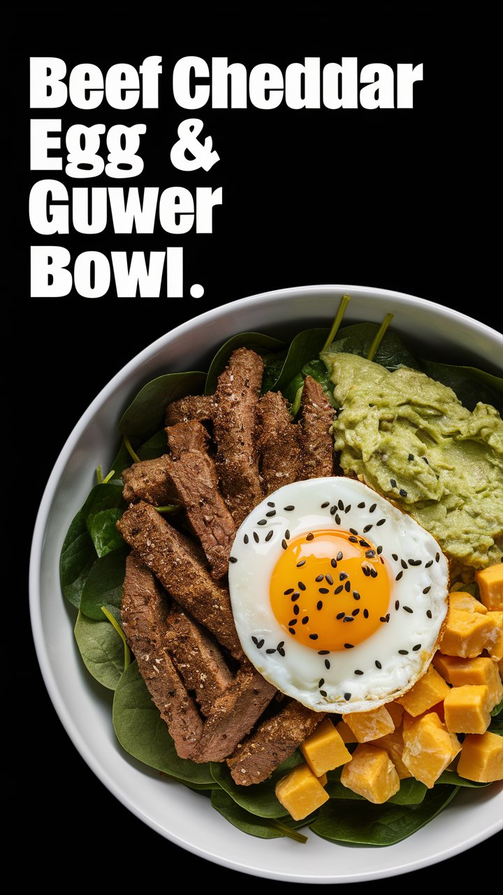 Beef Cheddar Egg & Guac Power Bowl: The Ultimate High-Protein Meal 2025
