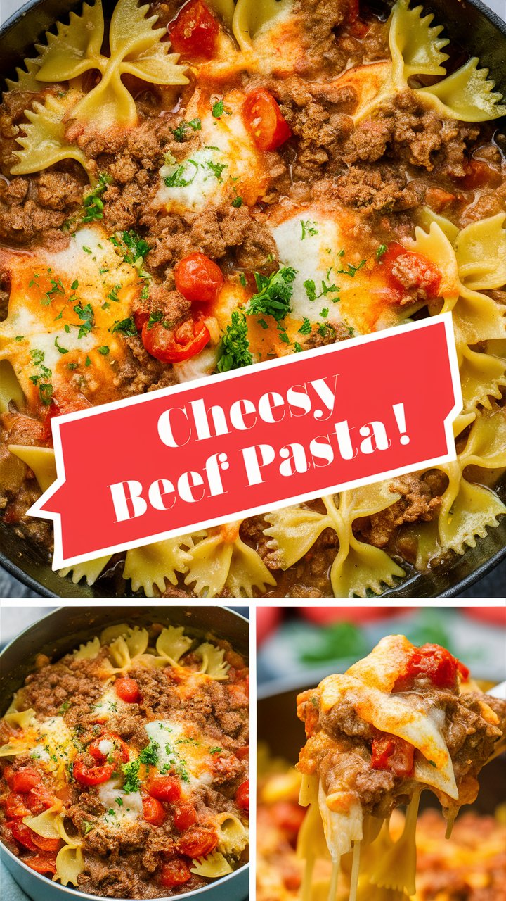 Cheesy Bowtie Pasta with Ground Beef (Easy & Comforting Dinner Recipe) 2025