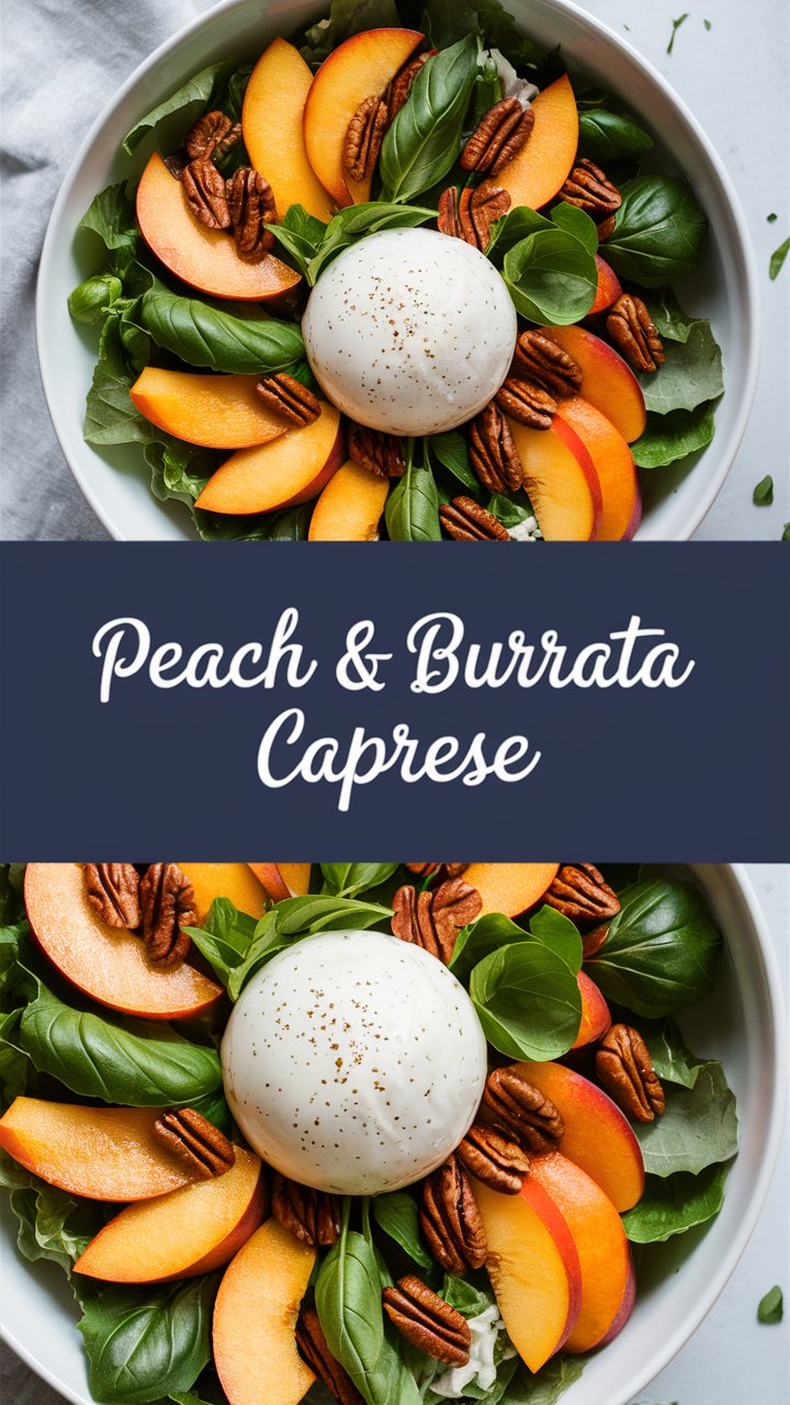 Peach Caprese Salad with Burrata 2025