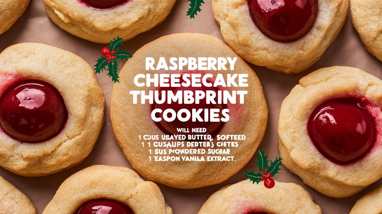 Raspberry Cheesecake Thumbprint Cookies (Easy, Creamy & Irresistible) 2025