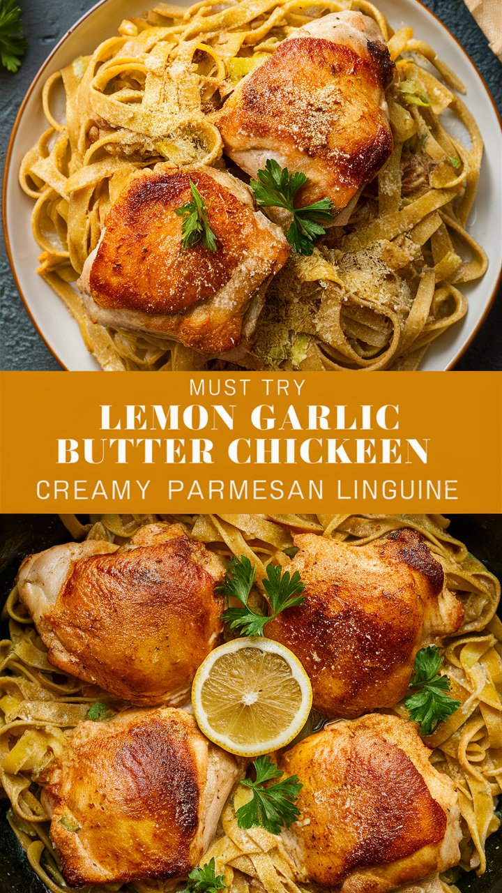 Zesty Lemon Butter Chicken with Creamy Parmesan Linguine 2025
