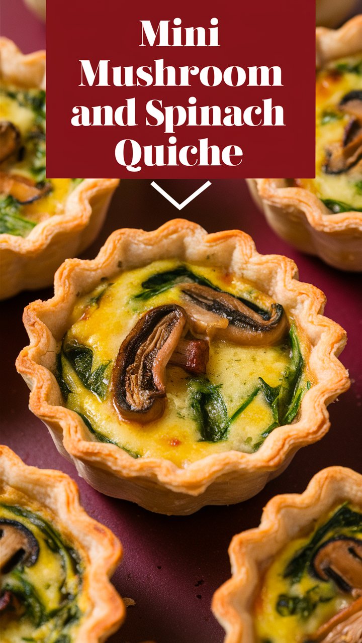 Mini Mushroom and Spinach Quiche – The Perfect Bite-Sized Brunch 2025