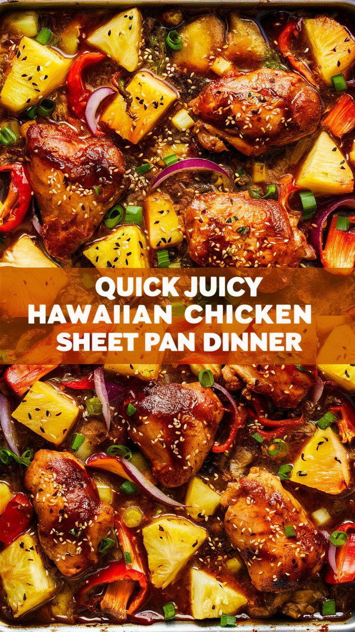 Hawaiian Chicken Sheet Pan Dinner: A Flavor-Packed, One-Pan Tropical Feast