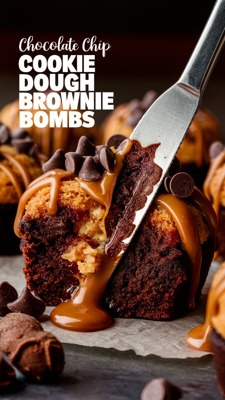 Chocolate Chip Cookie Dough Brownie Bombs (Irresistible Recipe!) 2025