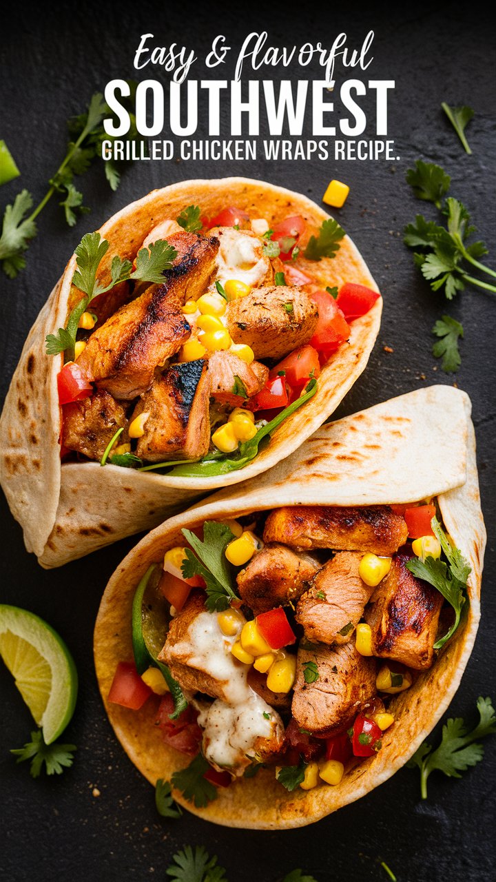 Southwest Grilled Chicken Wraps Recipe (Easy & Flavor-Packed)