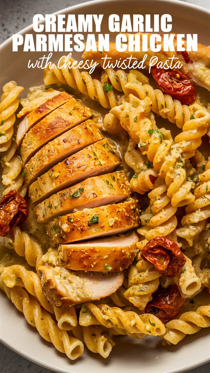 Creamy Garlic Parmesan Chicken with Cheesy Twisted Pasta 2025