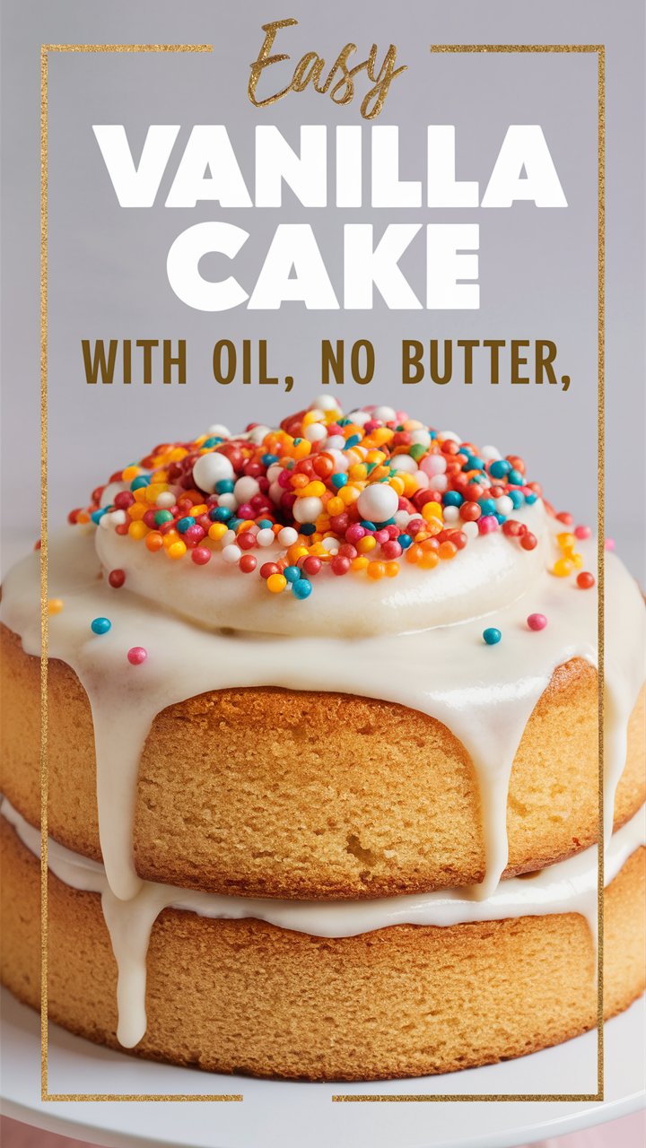 Easy Vanilla Cake with Oil (No Butter) 2025