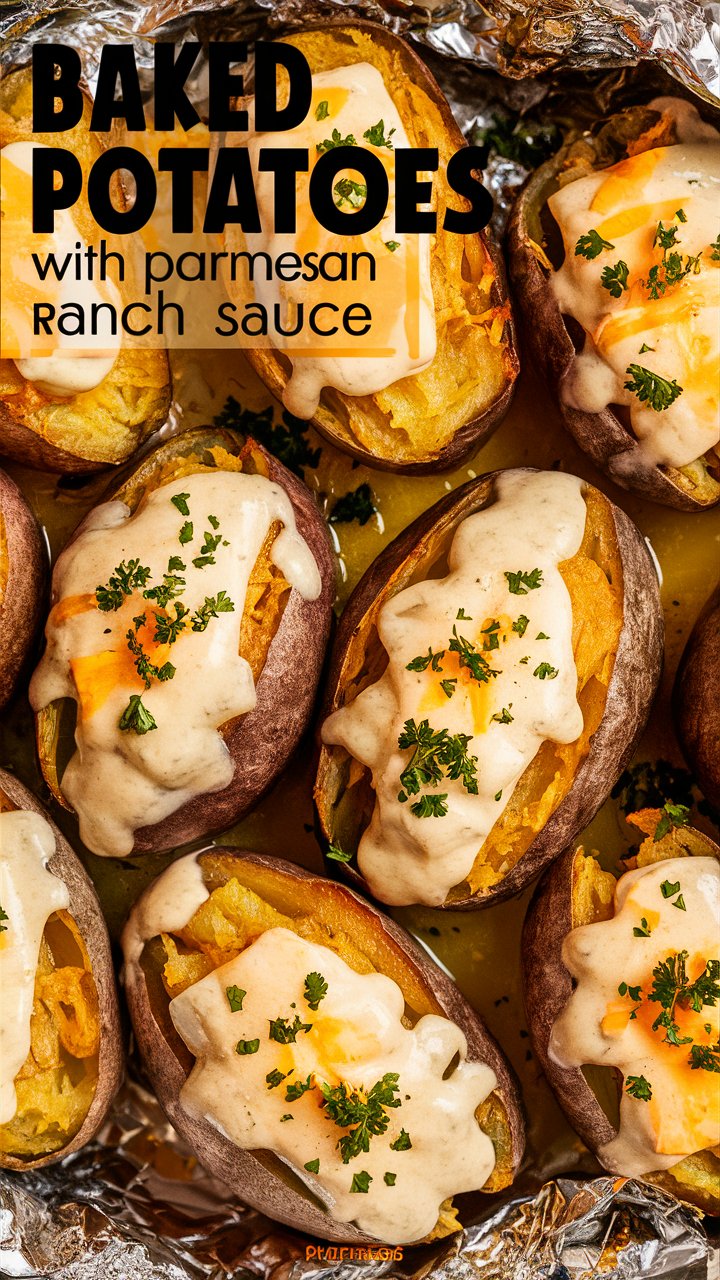 Baked Potatoes in Foil with Parmesan Ranch Sauce 2025