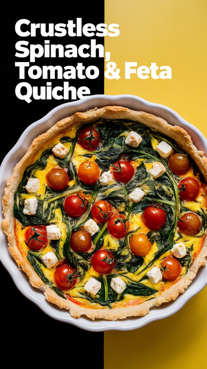 Crustless Spinach Tomato & Feta Quiche Recipe 2025