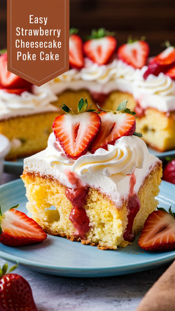 Strawberry Cheesecake Poke Cake recipe: You’ll Ever Make
