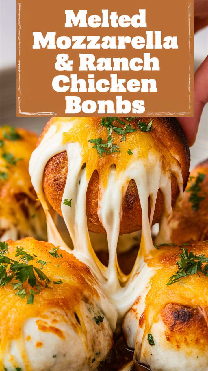 Melted Mozzarella & Ranch Chicken Bombs – The Ultimate Comfort Food 2025