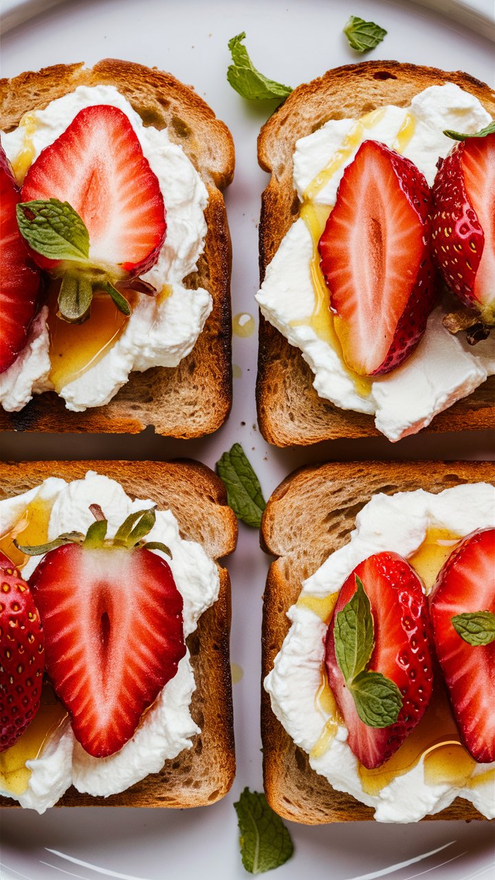 Roasted Strawberry Whipped Ricotta Toast: A Café-Level Brunch You Can Make at Home 2025