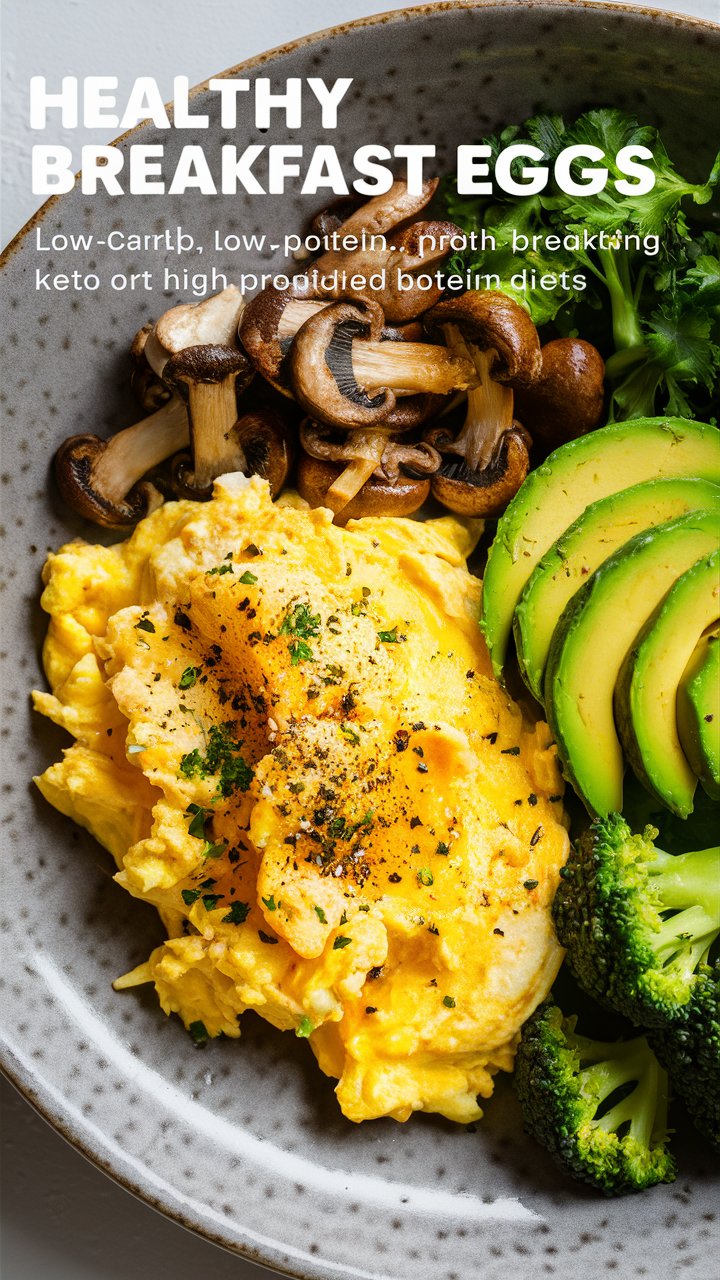 Scrambled Eggs with Broccoli, Mushrooms & Avocado: A High-Protein Breakfast for Energy & Balance
