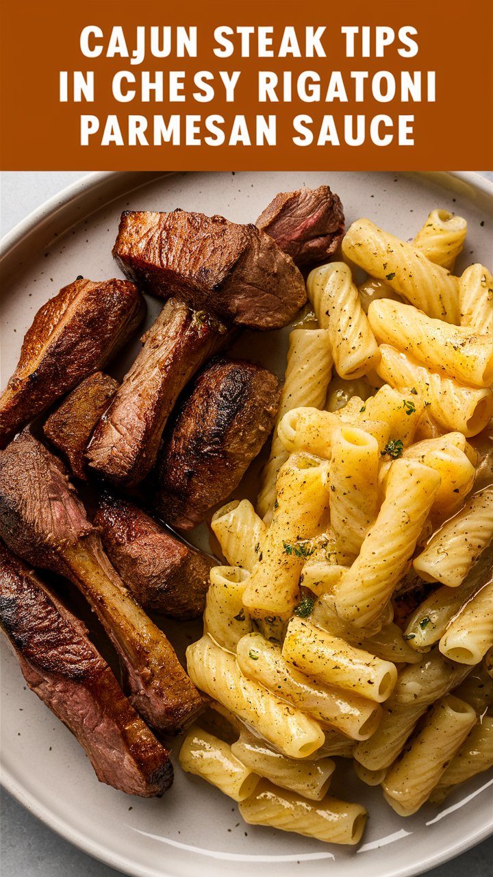 Cajun Steak Cheesy Rigatoni Parmesan Recipe 2025
